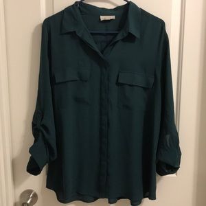 LOFT long sleeve button up blouse